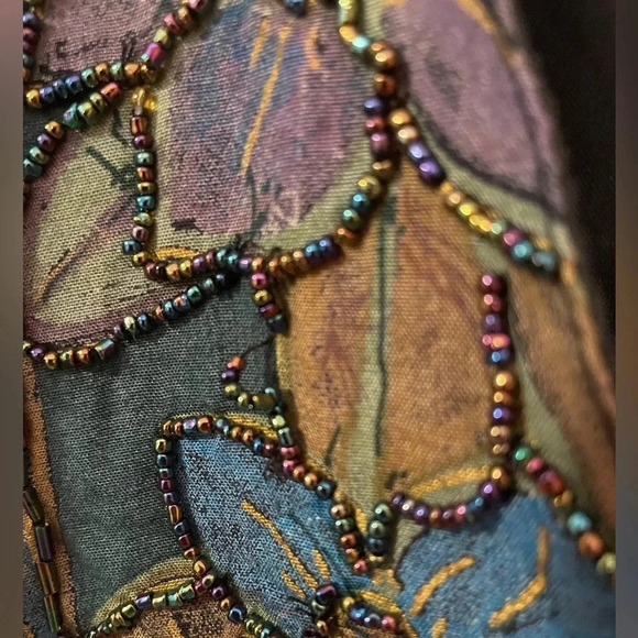 Effeci Authentic Vintage Beaded Vest Size Large. Vintage Gold! - Picture 6 of 10